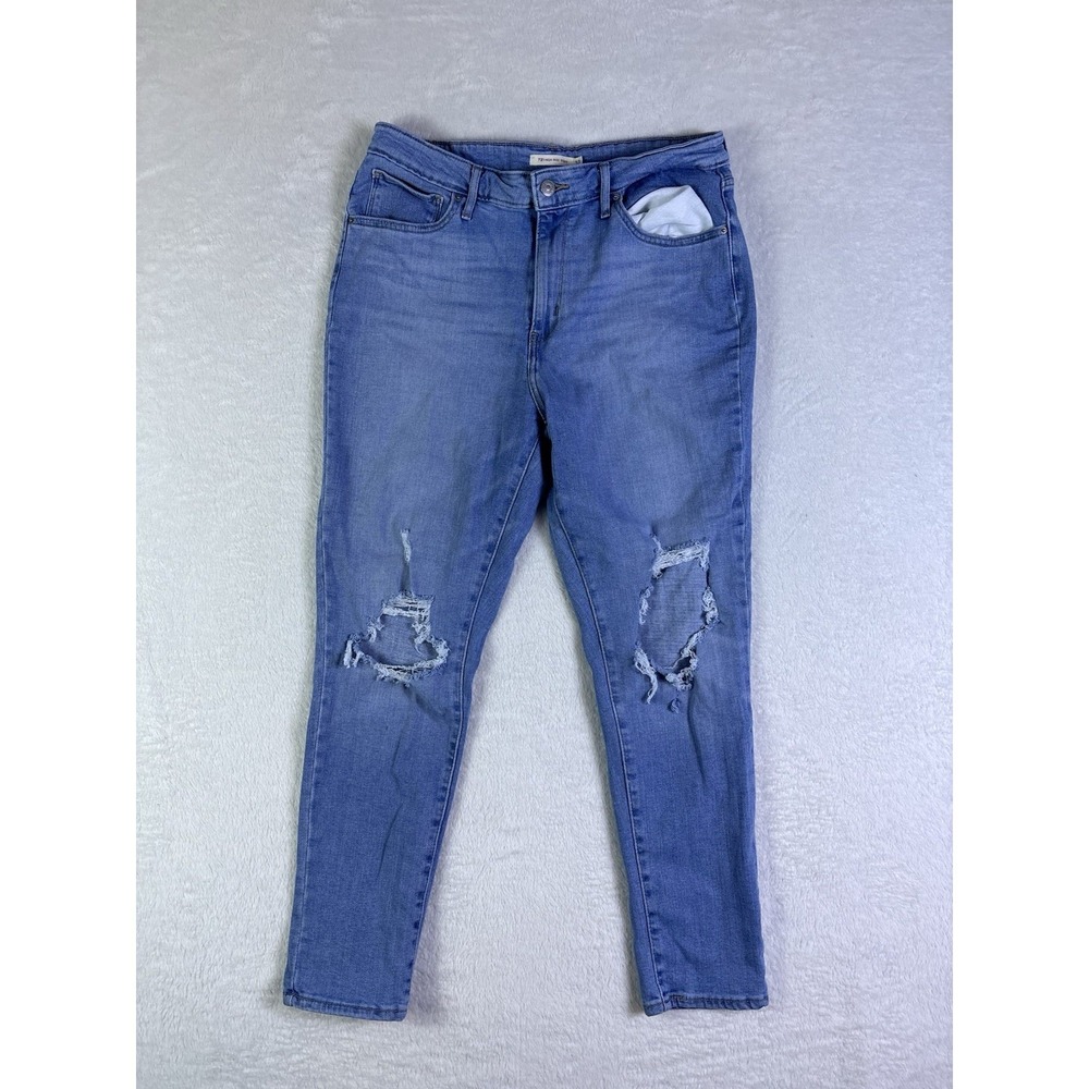 Levi's Jeans Womens 33 721  High Rise Skinny Denim Pants Bottoms Distressed